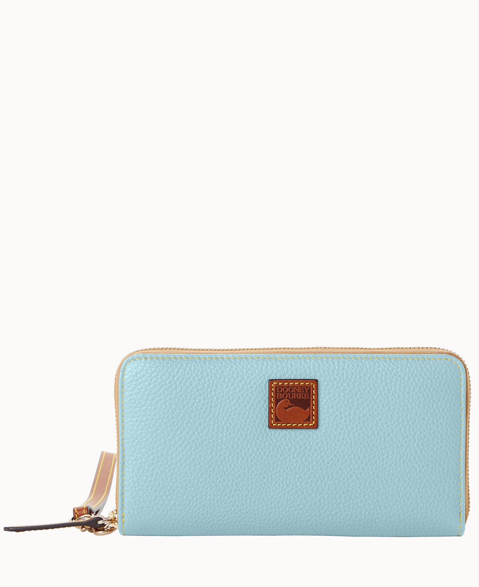 Pebble Grain Large Zip Around Wristlet - Image 19