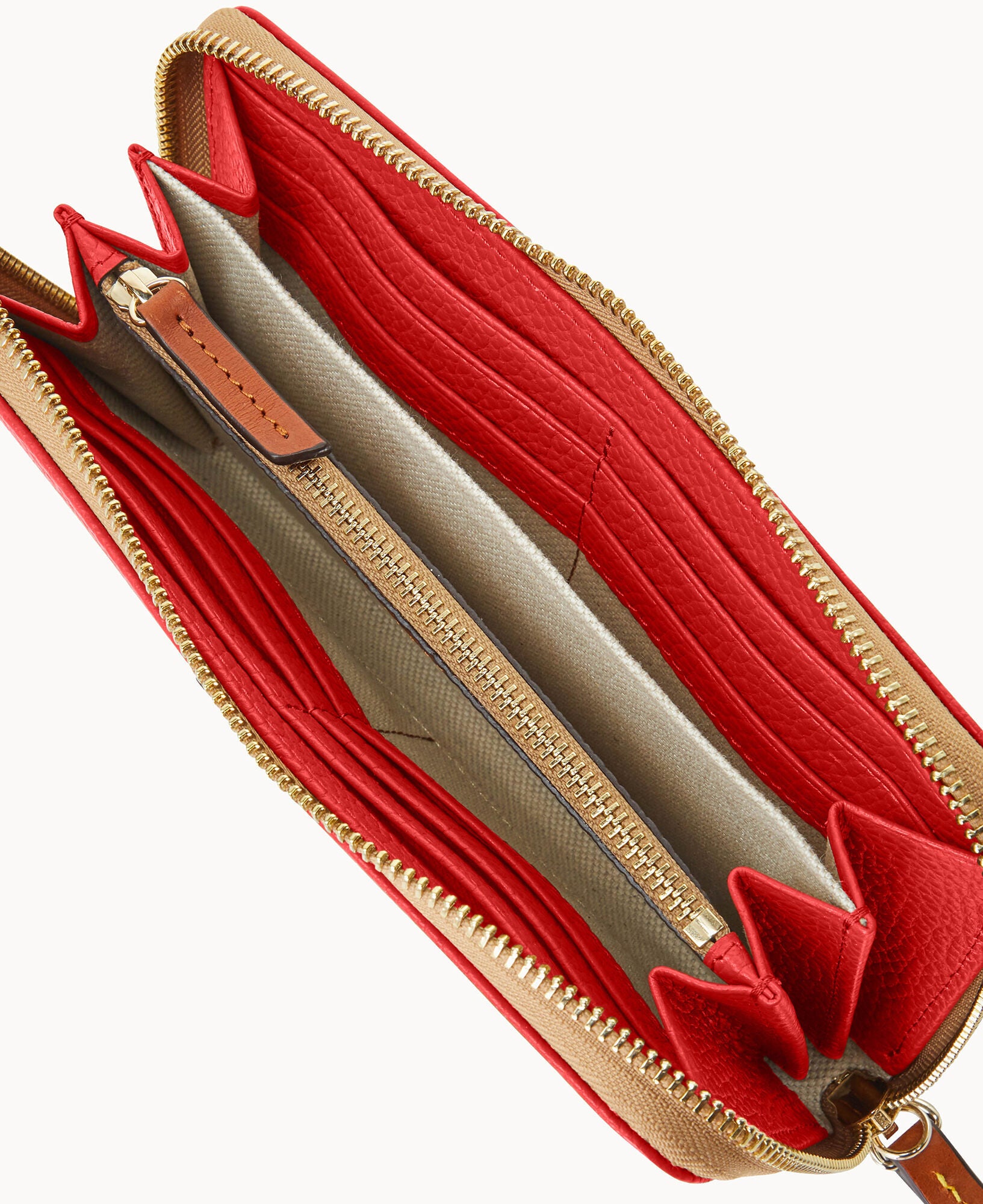 Pebble Grain Large Zip Around Wristlet - Image 30