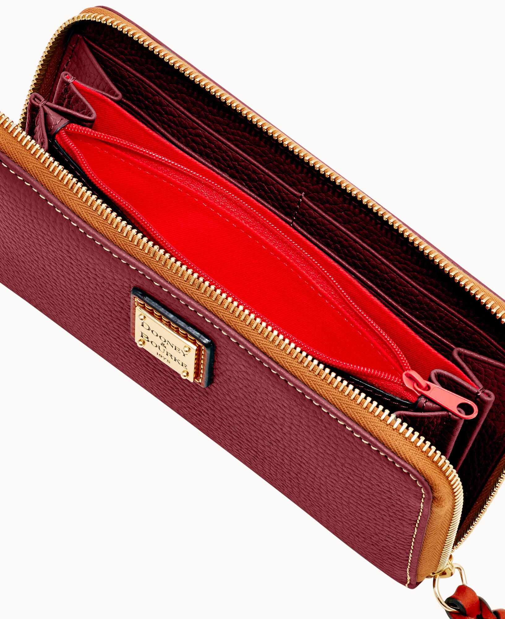 Pebble Grain Large Zip Around Wristlet - Image 27