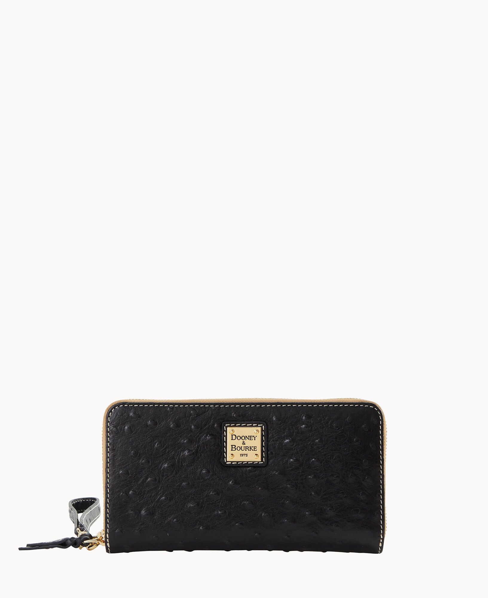 Ostrich Large Zip Around Wristlet - Image 4