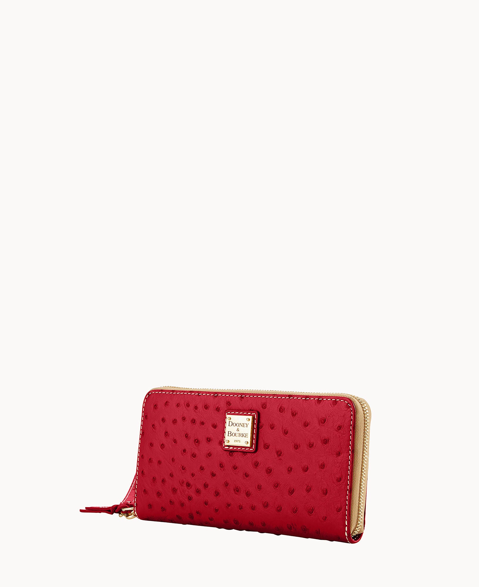 Ostrich Large Zip Around Wristlet - Image 26
