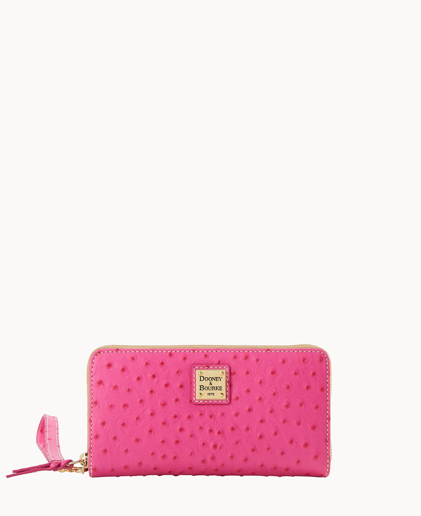 Ostrich Large Zip Around Wristlet - Image 10