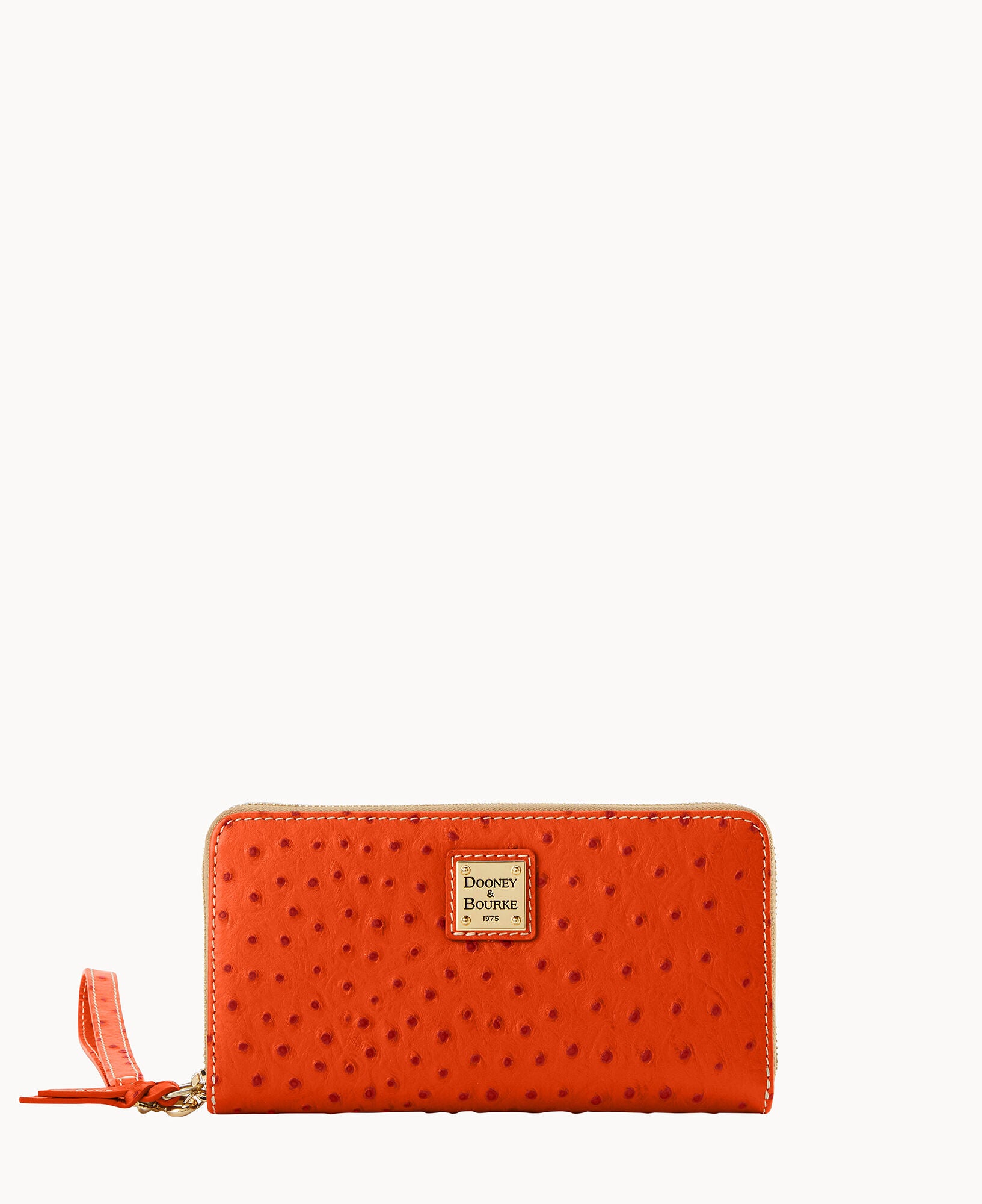 Ostrich Large Zip Around Wristlet - Image 16