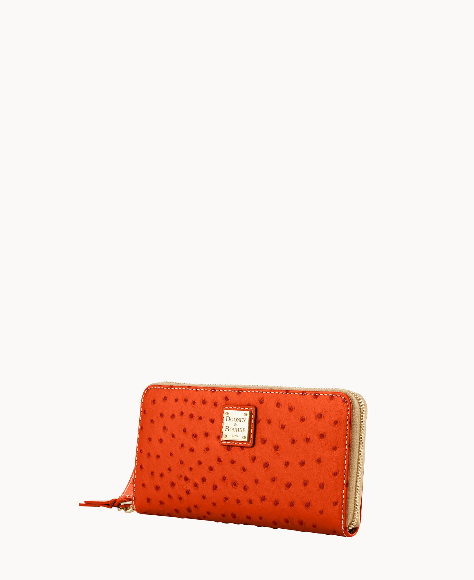 Ostrich Large Zip Around Wristlet - Image 17