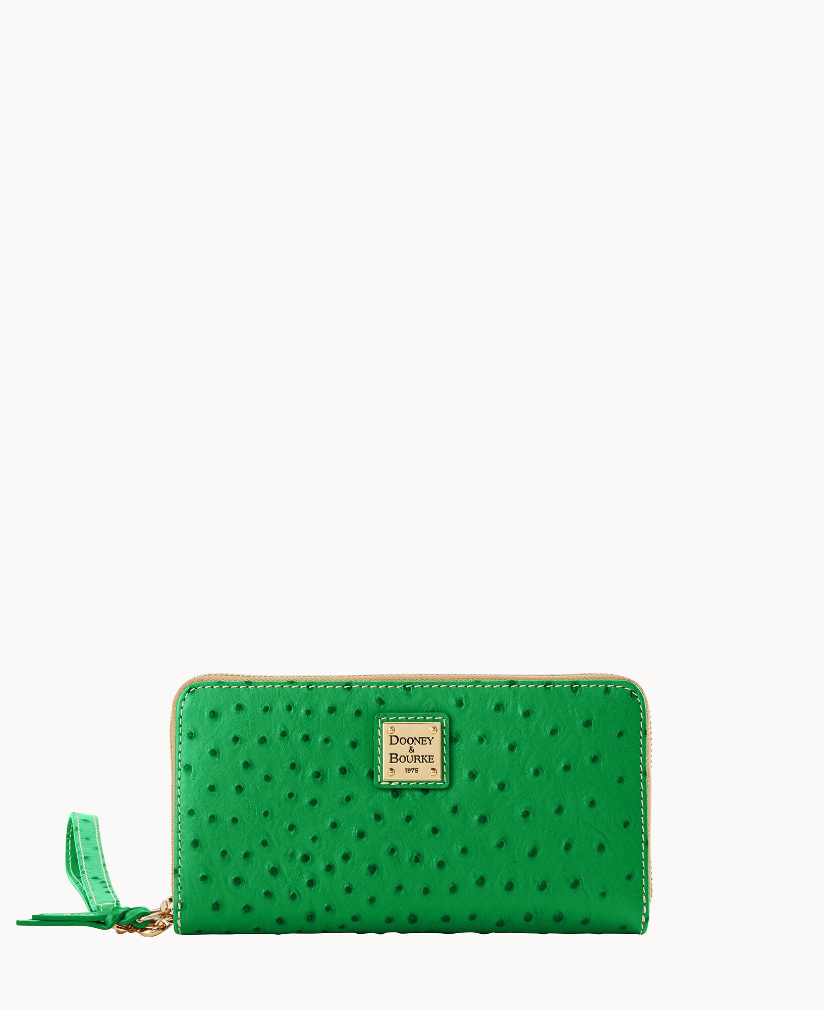 Ostrich Large Zip Around Wristlet - Image 13