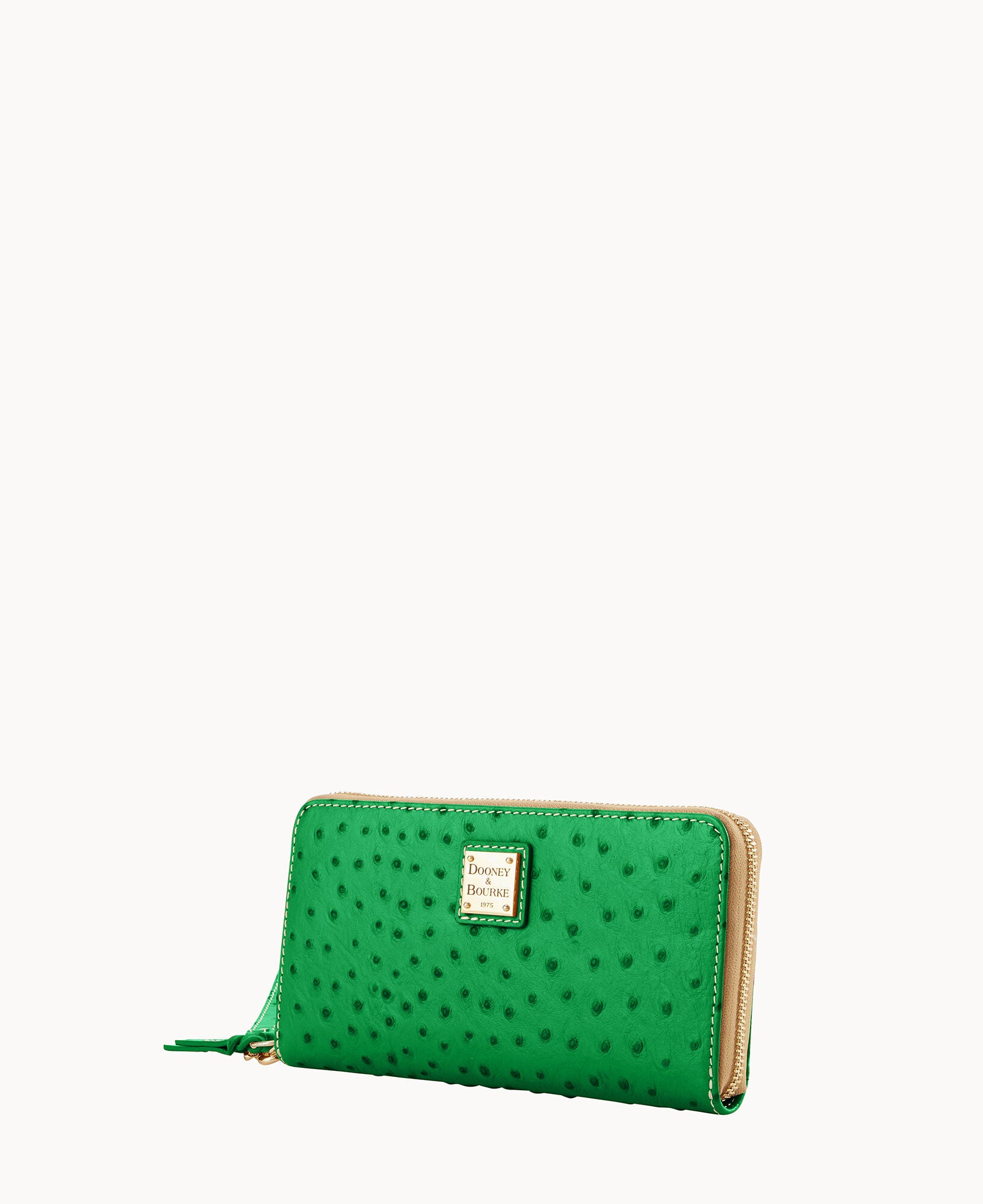 Ostrich Large Zip Around Wristlet - Image 14