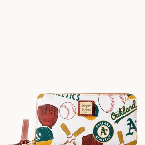 MLB Athletics Large Zip Around Wristlet