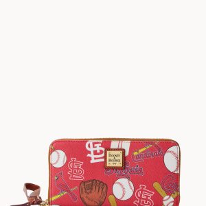 MLB Cardinals Large Zip Around Wristlet