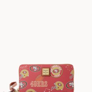 NFL 49ERS Large Zip Around Wristlet