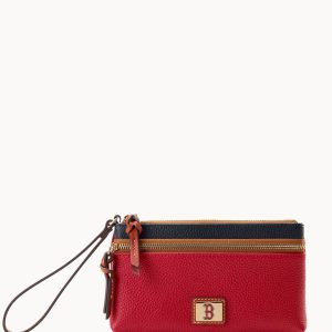 MLB Red Sox Double Zip Wristlet