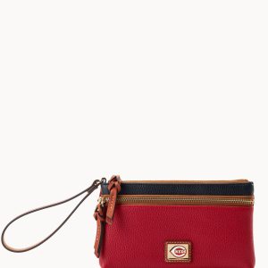MLB Reds Double Zip Wristlet