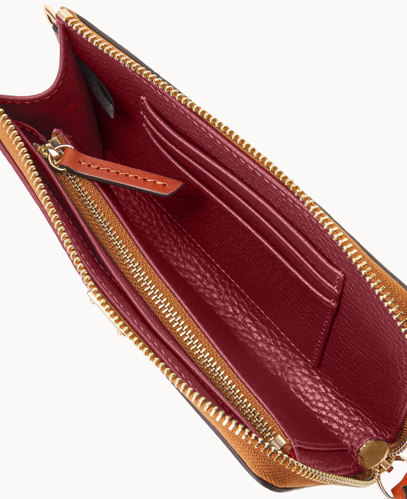 Pebble Grain Folded Zip Wristlet - Image 9