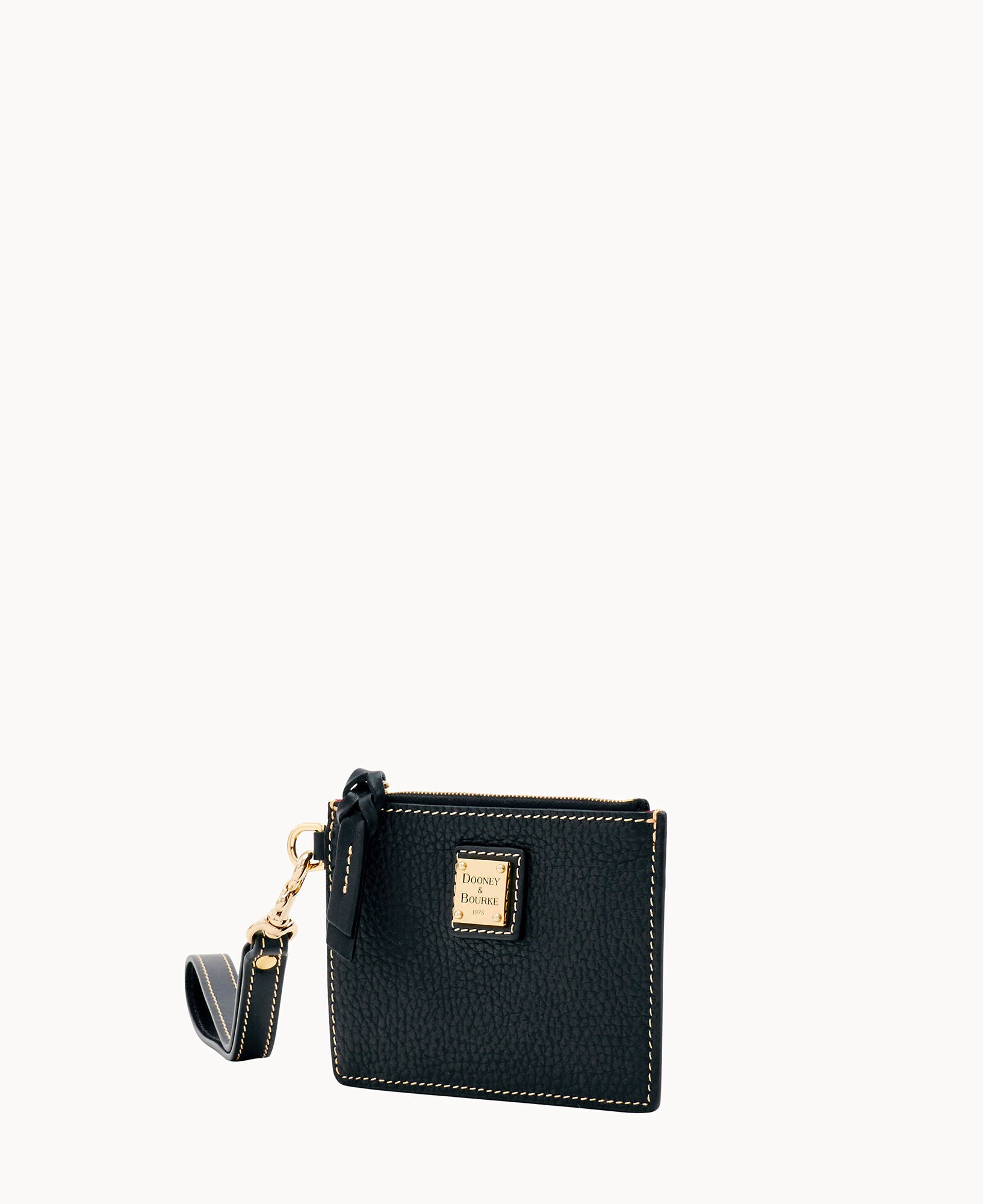 Pebble Grain Zip Top Card Case Wristlet - Image 10