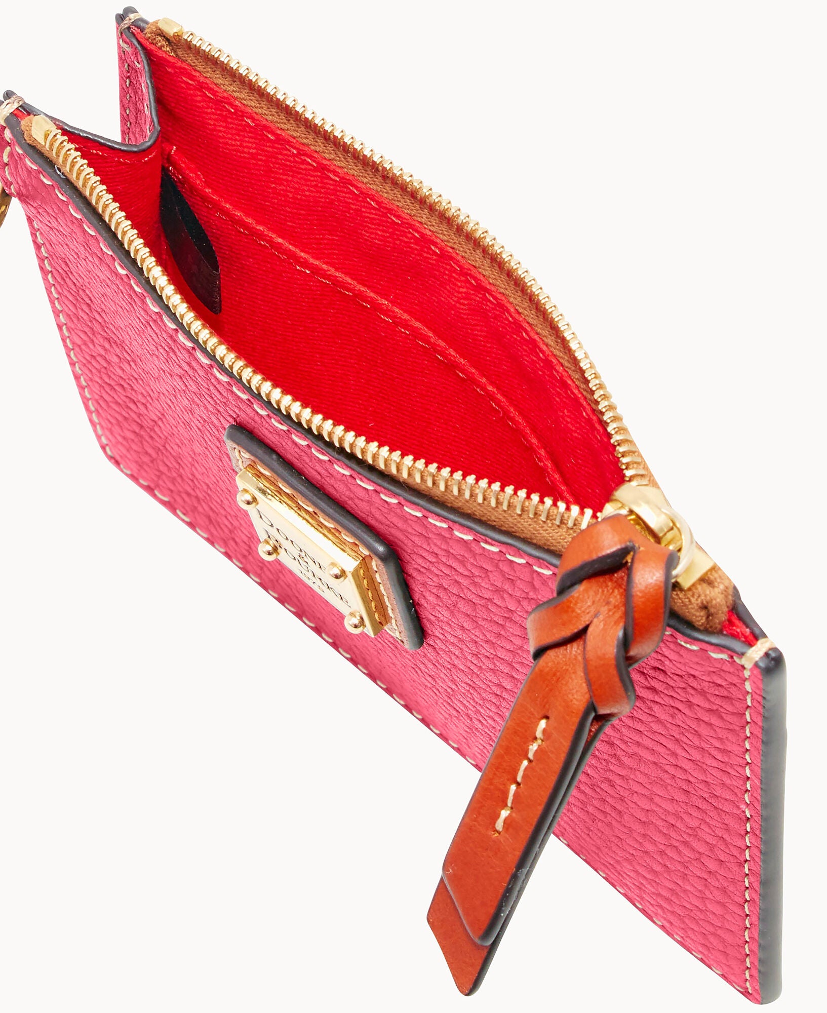 Pebble Grain Zip Top Card Case Wristlet - Image 27