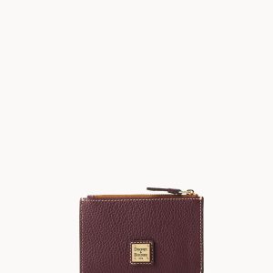 Pebble Grain Zip Credit Card Case