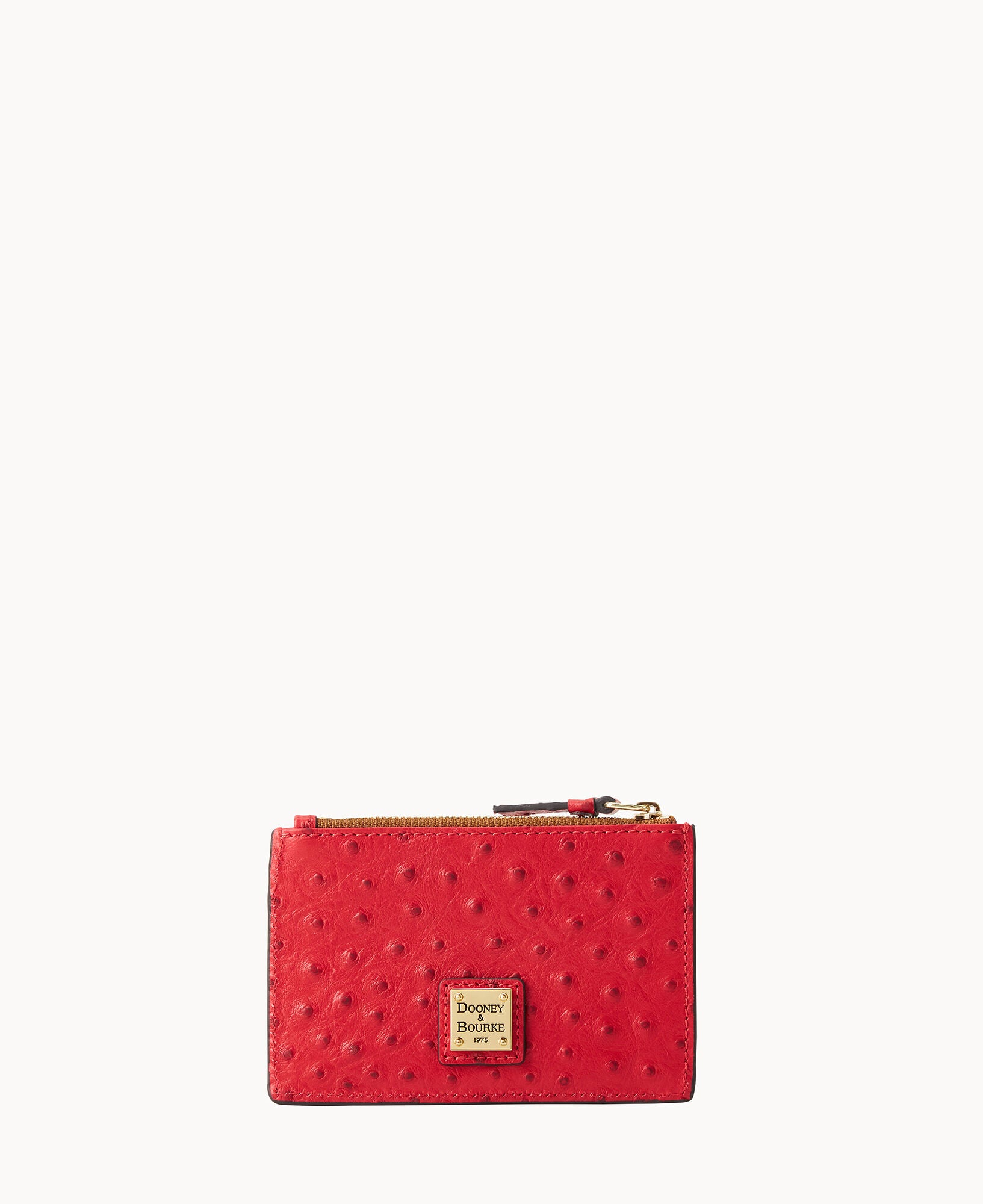 Ostrich Zip Credit Card Case